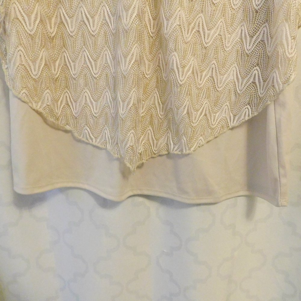 Olivia Blu - Cream Laced Poncho Laced Top - 3X (NWT) - Picture 4 of 8